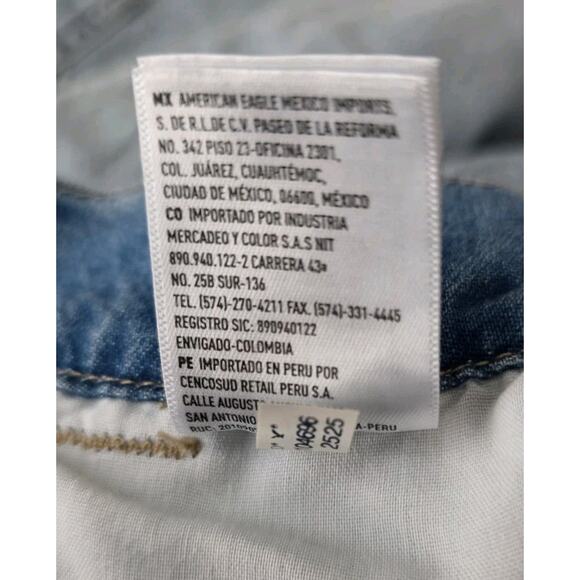 American Eagle Denim Jogger High Rise Light Denim Jeans Size 18 Plus Cargo NEW - Picture 11 of 14